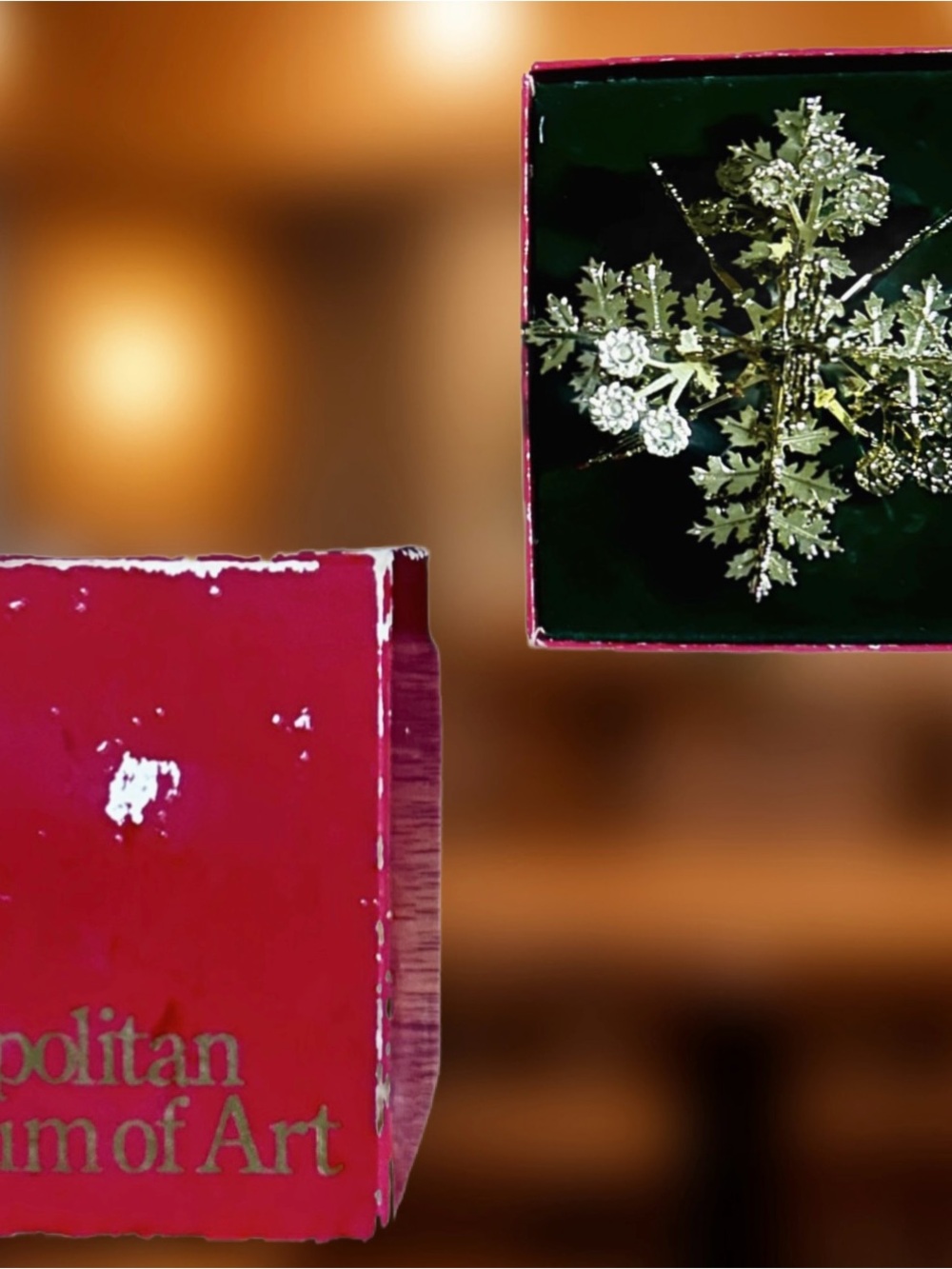 The Metropolitan Museum of Art 3D ~ Brass & Gold Plated Snowflake Ornament ~Box